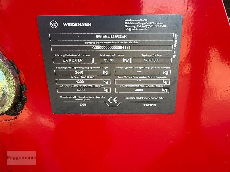 Radlader van het type Weidemann  2070 CX LP, Gebrauchtmaschine in Bad Iburg - Sentrup (Foto 15)