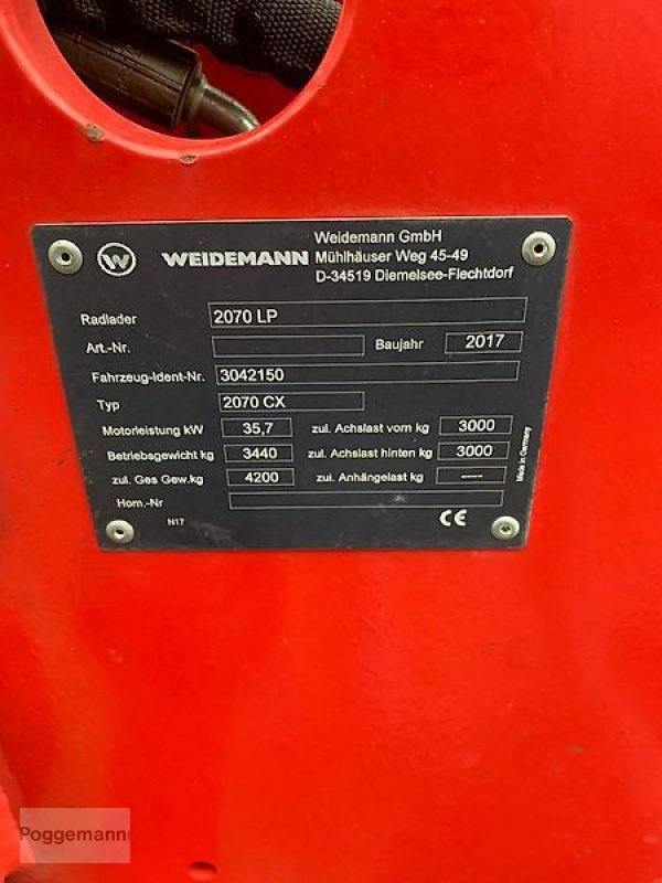 Radlader typu Weidemann  2070LP, Gebrauchtmaschine w Bad Iburg - Sentrup (Zdjęcie 10)