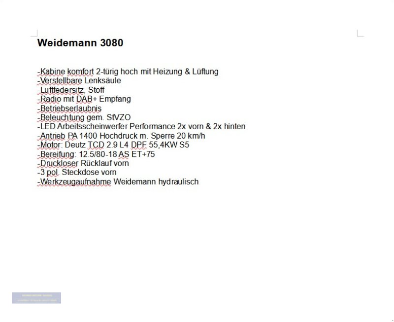 Radlader typu Weidemann  3080, Gebrauchtmaschine v Bad Köstritz (Obrázek 15)