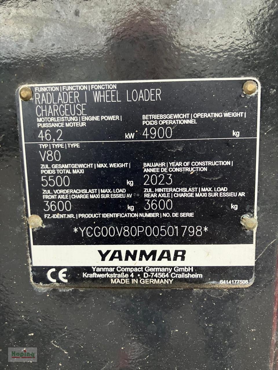 Radlader tip Yanmar V80/5-ATO, Mietmaschine in Bakum (Poză 15)
