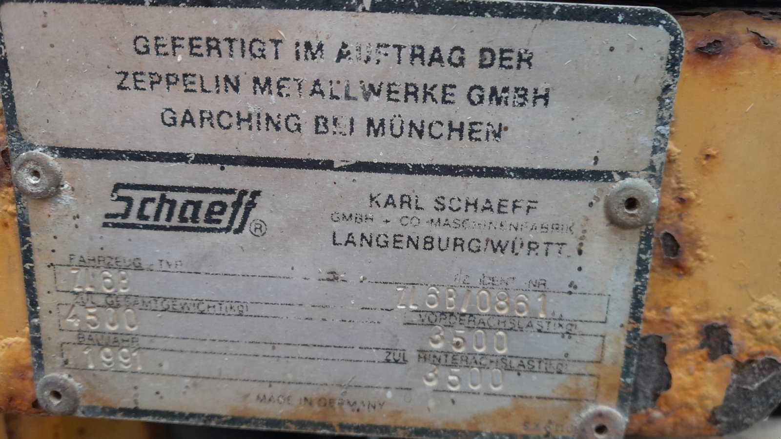 Radlader del tipo Zeppelin ZL 6B, Gebrauchtmaschine en Lohr am Main (Imagen 3)