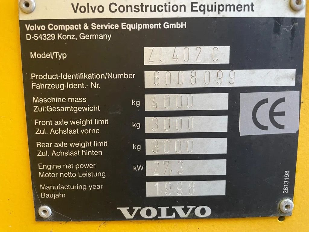 Radlader типа Zettelmeyer ZL 402 Shovel Loader, Gebrauchtmaschine в Lunteren (Фотография 10)