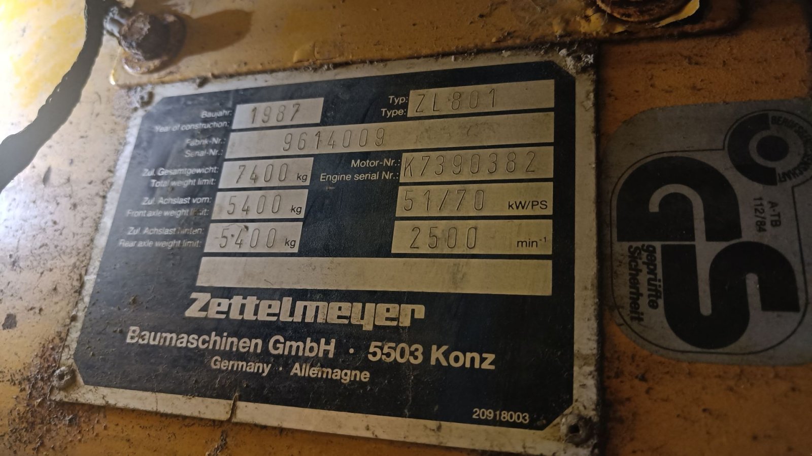 Radlader za tip Zettelmeyer ZL 801, Gebrauchtmaschine u Egtved (Slika 10)