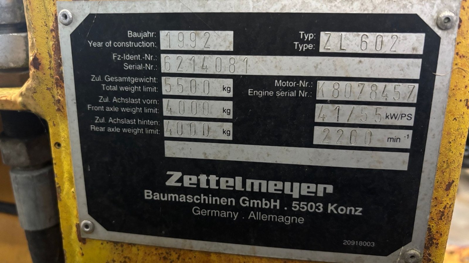 Radlader del tipo Zettelmeyer ZL602 Til reservedele., Gebrauchtmaschine In Gram (Immagine 18)
