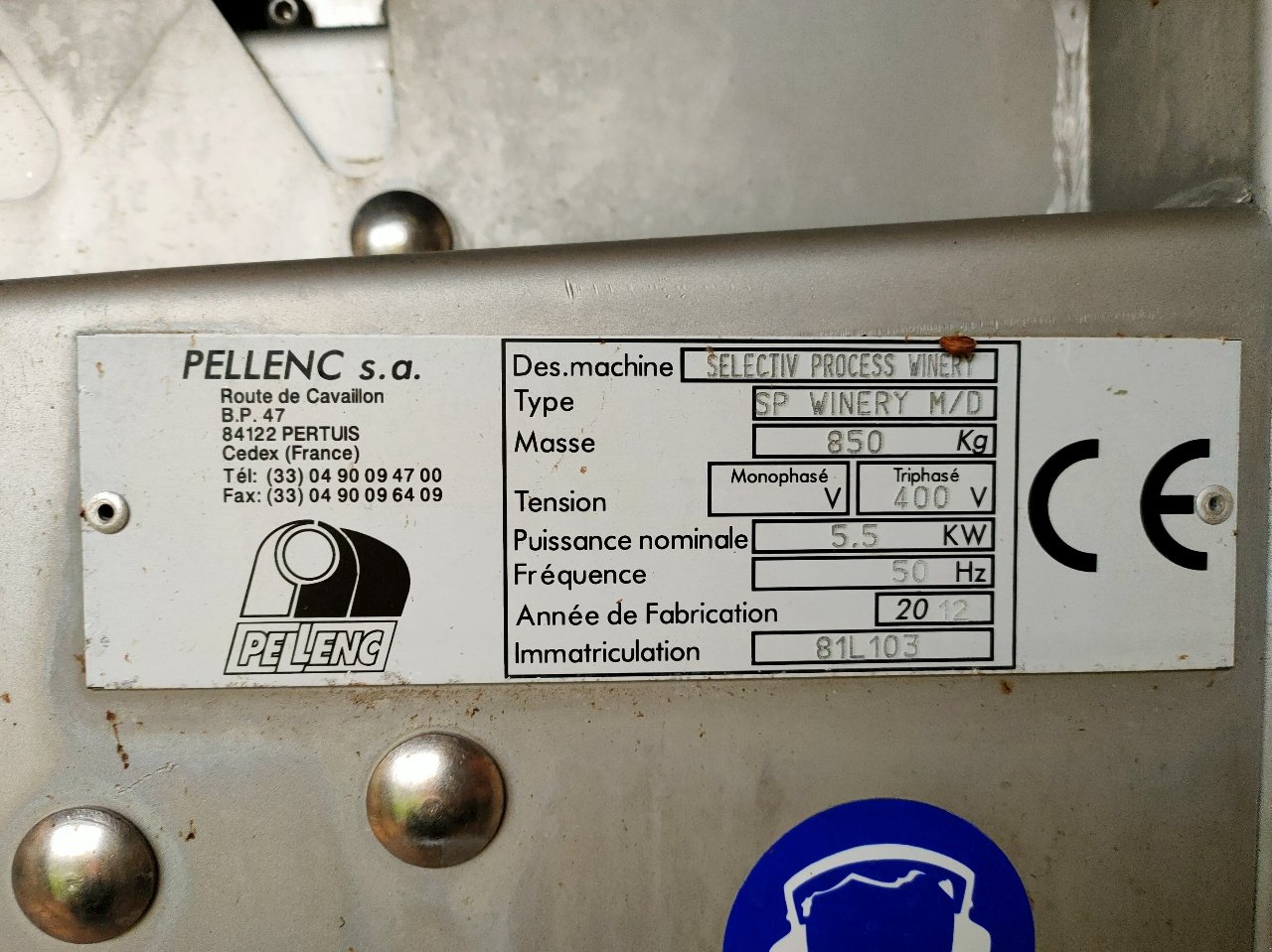 Rapstrennbalken of the type Pellenc Winery M, Gebrauchtmaschine in CREZANCY EN SANCERRE (Picture 5)