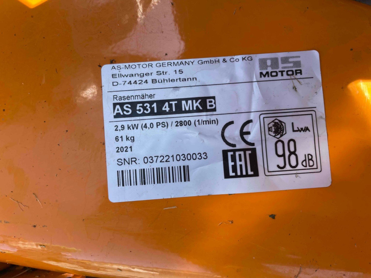 Rasenmäher typu AS-Motor As53t, Gebrauchtmaschine v LA SOUTERRAINE (Obrázek 5)