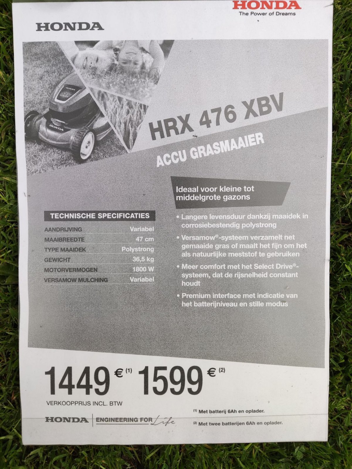 Rasenmäher des Typs Honda HRX476XBV, Neumaschine in Klarenbeek (Bild 2)