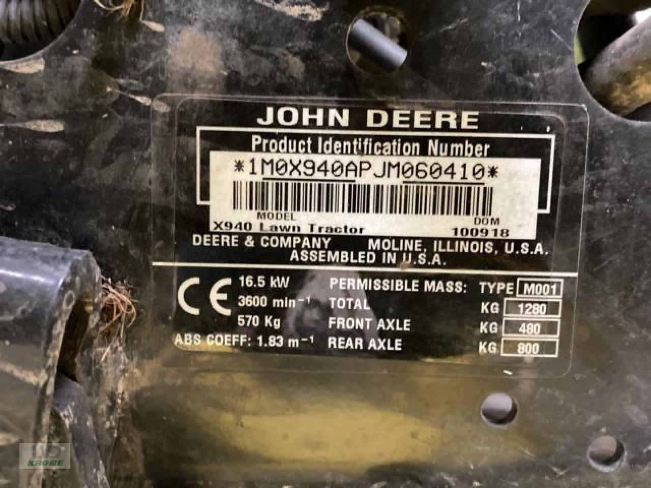 Rasenmäher des Typs John Deere X940, Gebrauchtmaschine in Spelle (Bild 12)