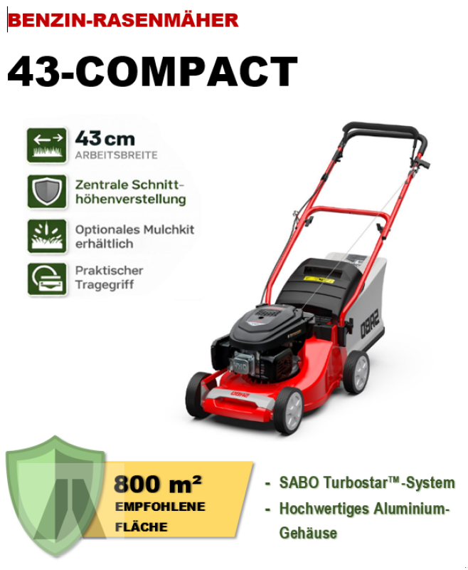 Rasenmäher типа Sabo 43-Compact, Neumaschine в Soyen (Фотография 1)