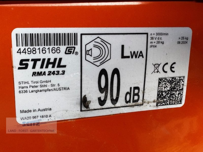 Rasenmäher typu Stihl RMA 243. 3 - AK-System, Neumaschine v Lindenfels-Glattbach (Obrázek 3)