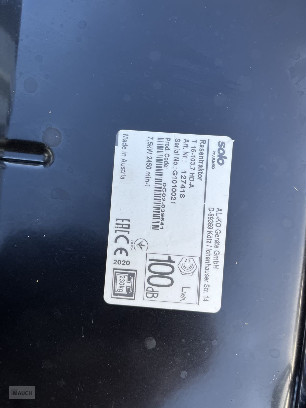 Rasentraktor des Typs Alko T15 103.7 Comfort HD-A gepflegter Zustand, Gebrauchtmaschine in Burgkirchen (Bild 8)