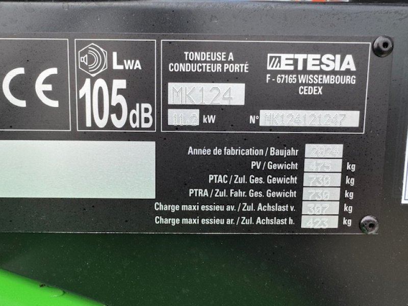 Rasentraktor des Typs Etesia Hydro 100, Neumaschine in Mainz-Kastel (Bild 7)