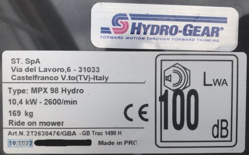 Rasentraktor typu GREENBASE GB Trac 1498 H, Gebrauchtmaschine v Rottenburg (Obrázek 5)