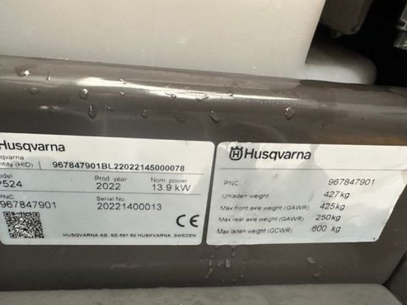 Rasentraktor des Typs Husqvarna Kommunalrider P524 mit 122cm Mähdeck 18,9PS, Neumaschine in Tamsweg (Bild 13)