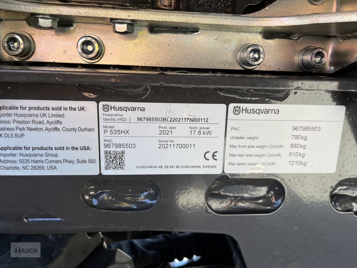 Rasentraktor des Typs Husqvarna P 535HX Hybrid Rider nur 10h, Vorführmaschine in Burgkirchen (Bild 24)
