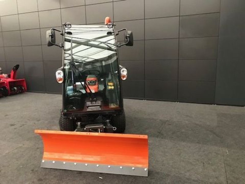 Rasentraktor des Typs Husqvarna Rider P525DX Kabine, Cyclonstreuer, 140cm Schild, Neumaschine in Tamsweg (Bild 9)