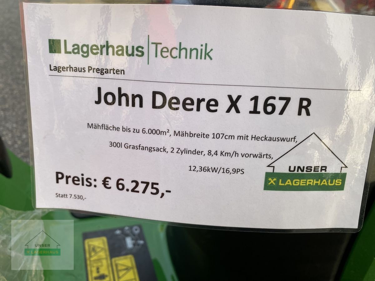 Rasentraktor tip John Deere X 167 R, Neumaschine in Wartberg (Poză 5)