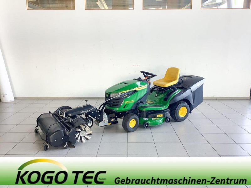 Rasentraktor des Typs John Deere X167R m. Tielbürger tk520, Gebrauchtmaschine in Beckum (Bild 1)
