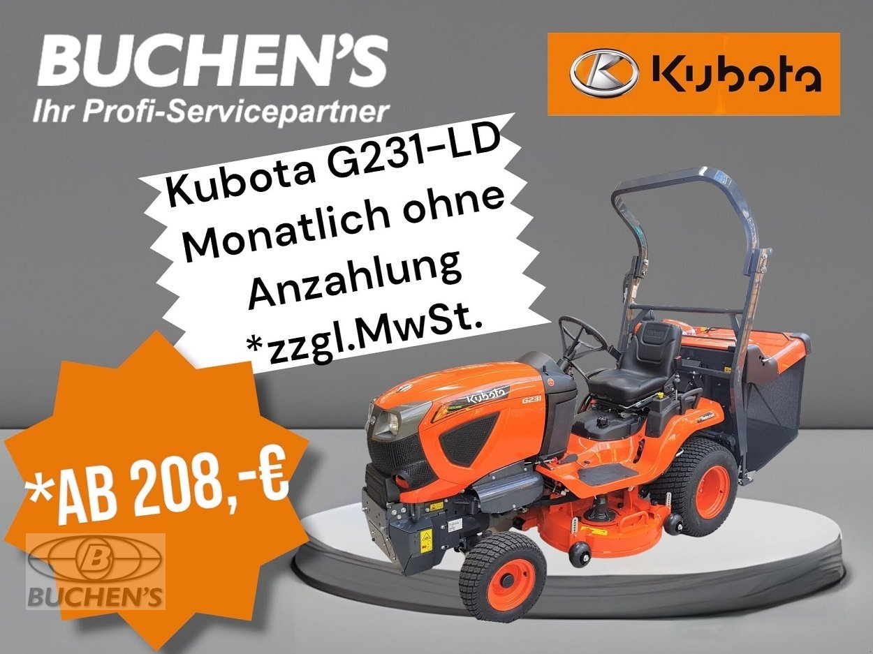 Rasentraktor des Typs Kubota G231-LD, Neumaschine in Olpe (Bild 1)