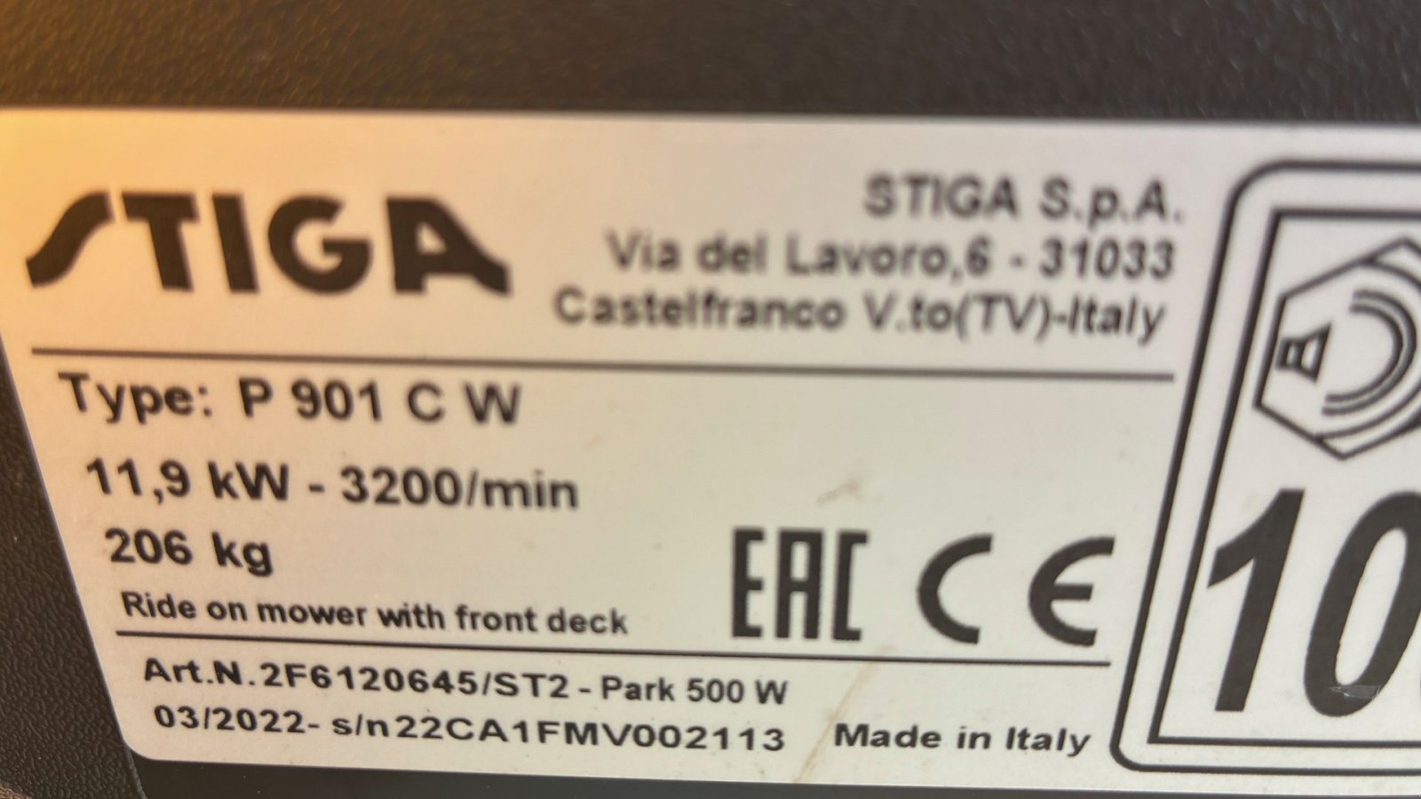 Rasentraktor от тип Stiga 500W, Gebrauchtmaschine в Tinglev (Снимка 5)