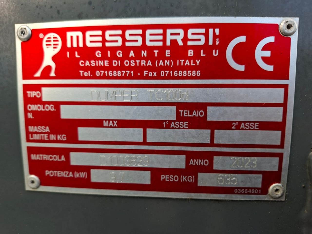 Raupendumper za tip Messersi TC100D, Gebrauchtmaschine u Terschuur (Slika 8)