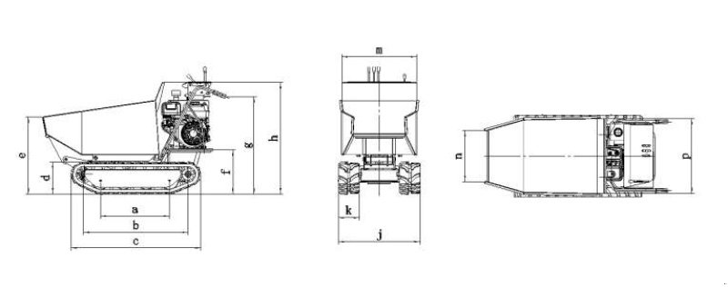 Raupendumper des Typs Stark Mini Dumper XN800 Profiline mit Raupenantrieb, Neumaschine in Arbing (Bild 4)