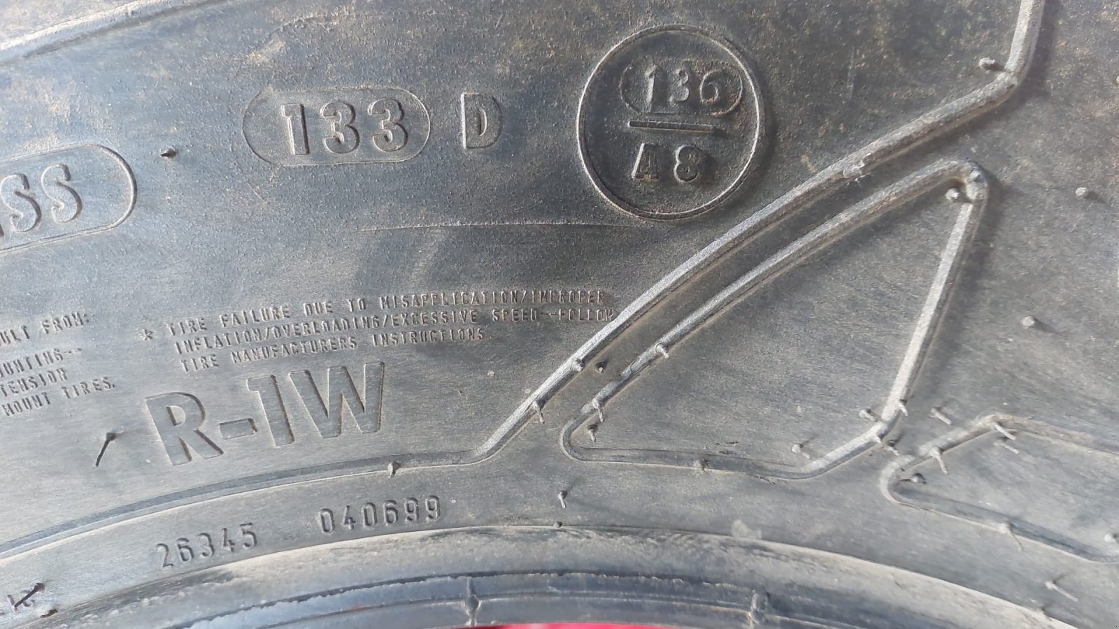 Reifen des Typs Continental 480/65R24 133D AC65, Gebrauchtmaschine in Mannheim (Bild 4)