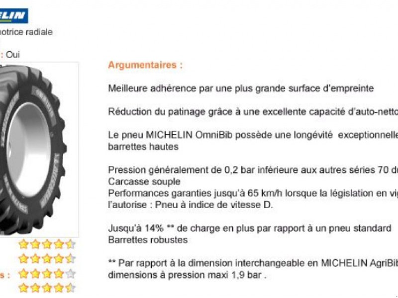 Volwassen Zes anders Michelin OmniBib 380/70 R24 gebruikt & nieuw kopen - technikboerse.com