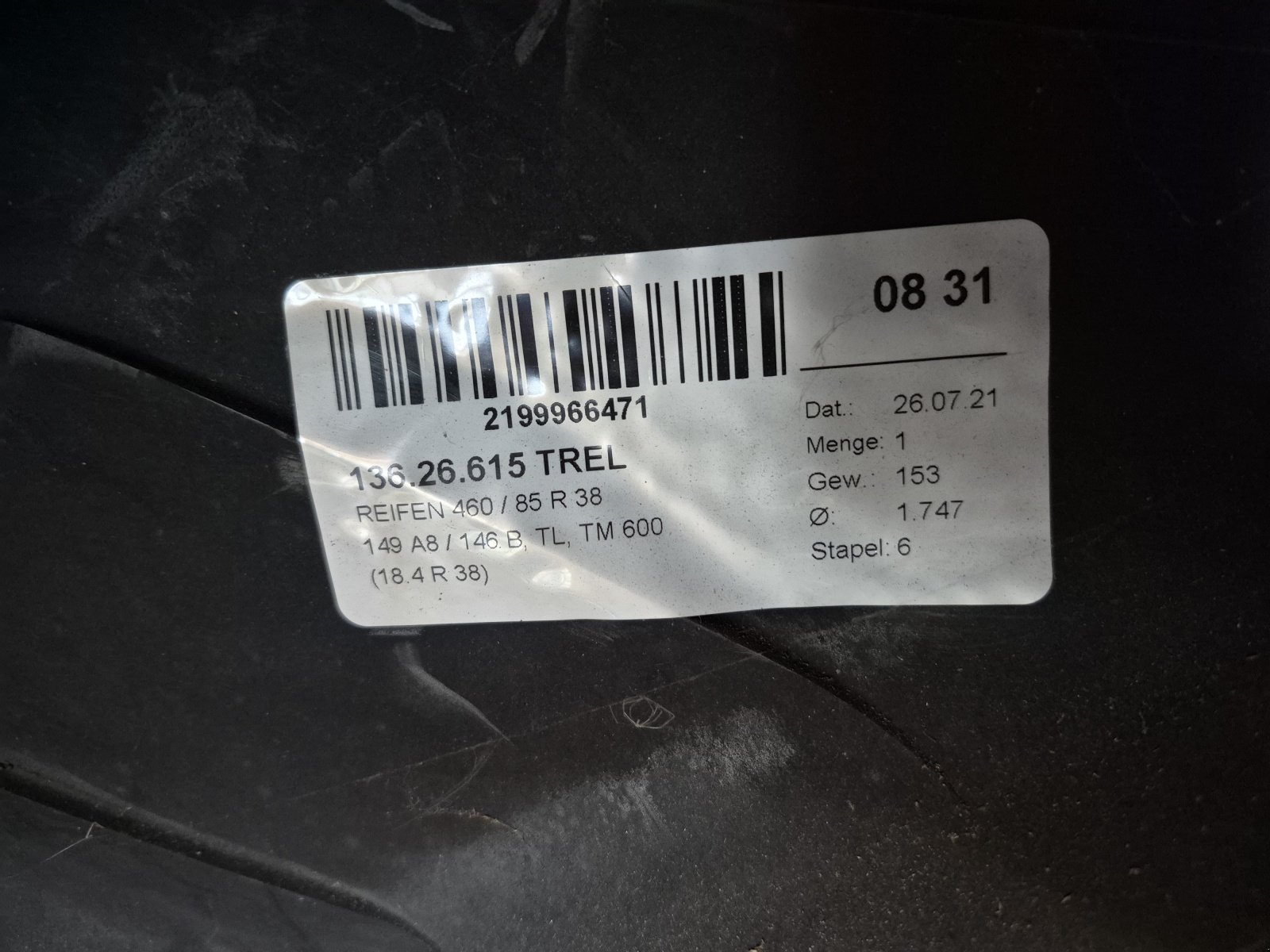 Reifen typu Trelleborg 460/85 R38, Gebrauchtmaschine v Ismaning (Obrázek 3)