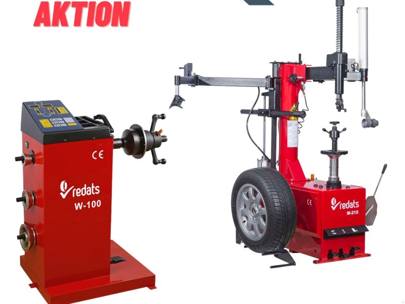 Reifentechnik a típus schieder SET AKTION Montiermaschine mit Hilfsarm für Runflat/Niederquerschnittreifen und Wuchtmaschine, Neumaschine ekkor: mixnitz