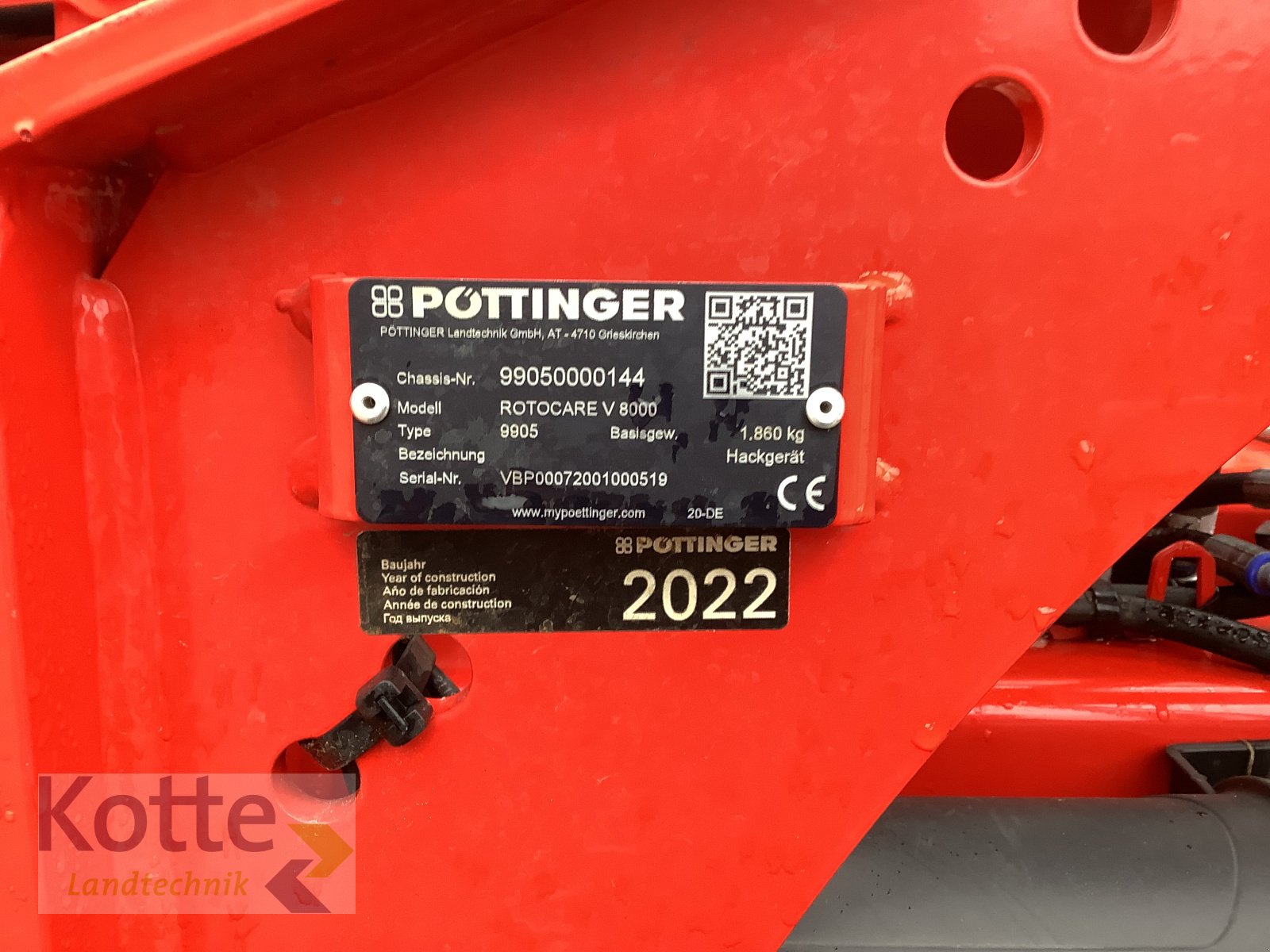 Rollhacke des Typs Pöttinger Rotocare v 8000, Gebrauchtmaschine in Rieste (Bild 10)