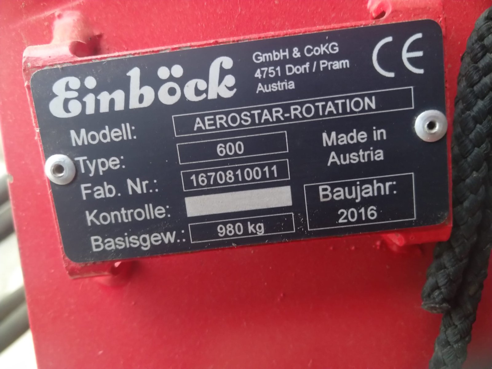 Rotorstriegel типа Einböck Aerostar 600, Gebrauchtmaschine в Beilngries (Фотография 2)