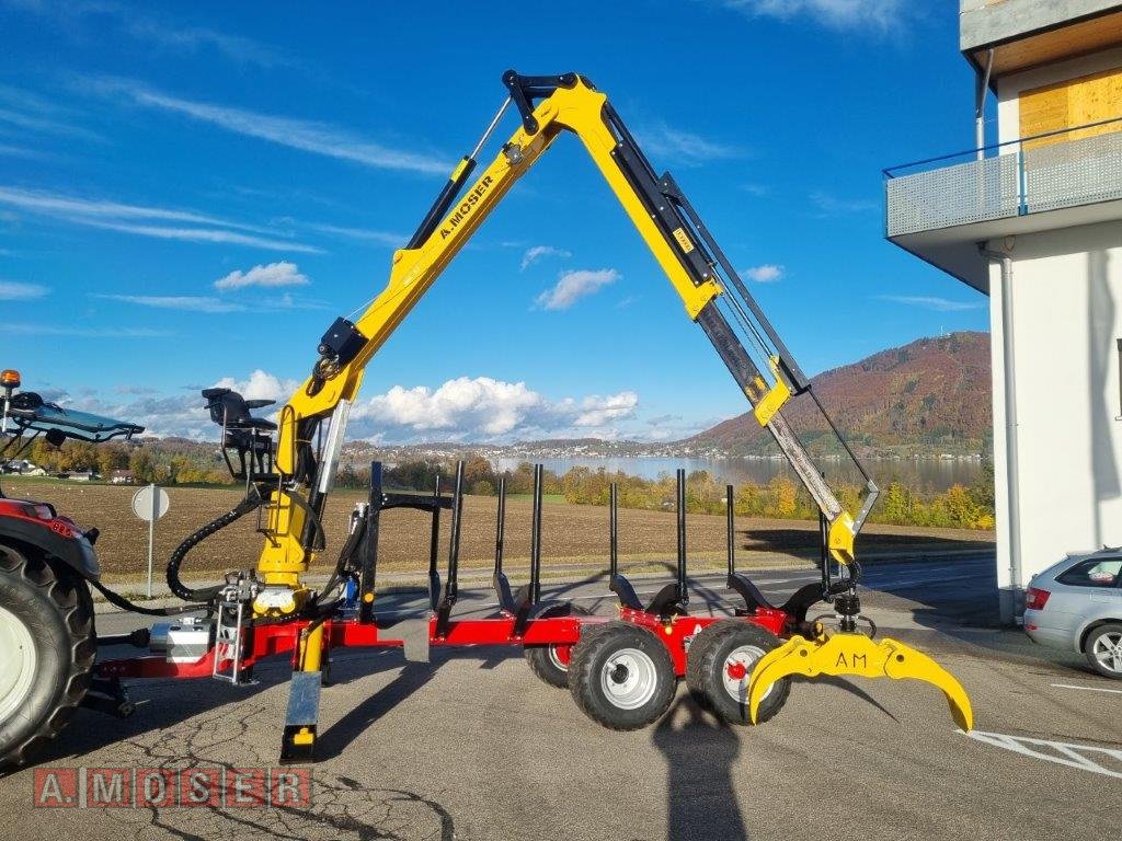 Rückewagen & Rückeanhänger типа A. Moser Forstanhänger mit Lenkachse MHL-11 mit Forstkran MKL-8,7, Neumaschine в Altmünster (Фотография 1)