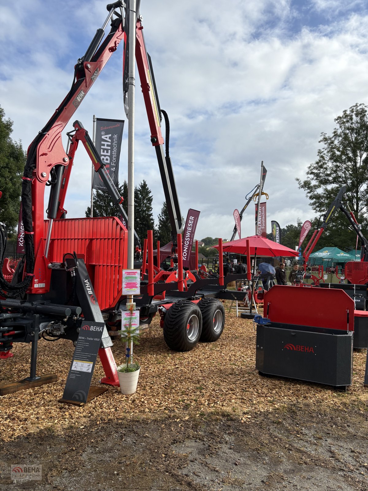 Rückewagen & Rückeanhänger typu BEHA Ausstellungs- Rückewagen – V1000 mit 10 Tonnen Gesamtgewicht, 7,5m Kran, 4-Rad DL, Eigene Ölversorgung, Flow Sharing- Steuerung, Gebrauchtmaschine v Steinach (Obrázek 3)