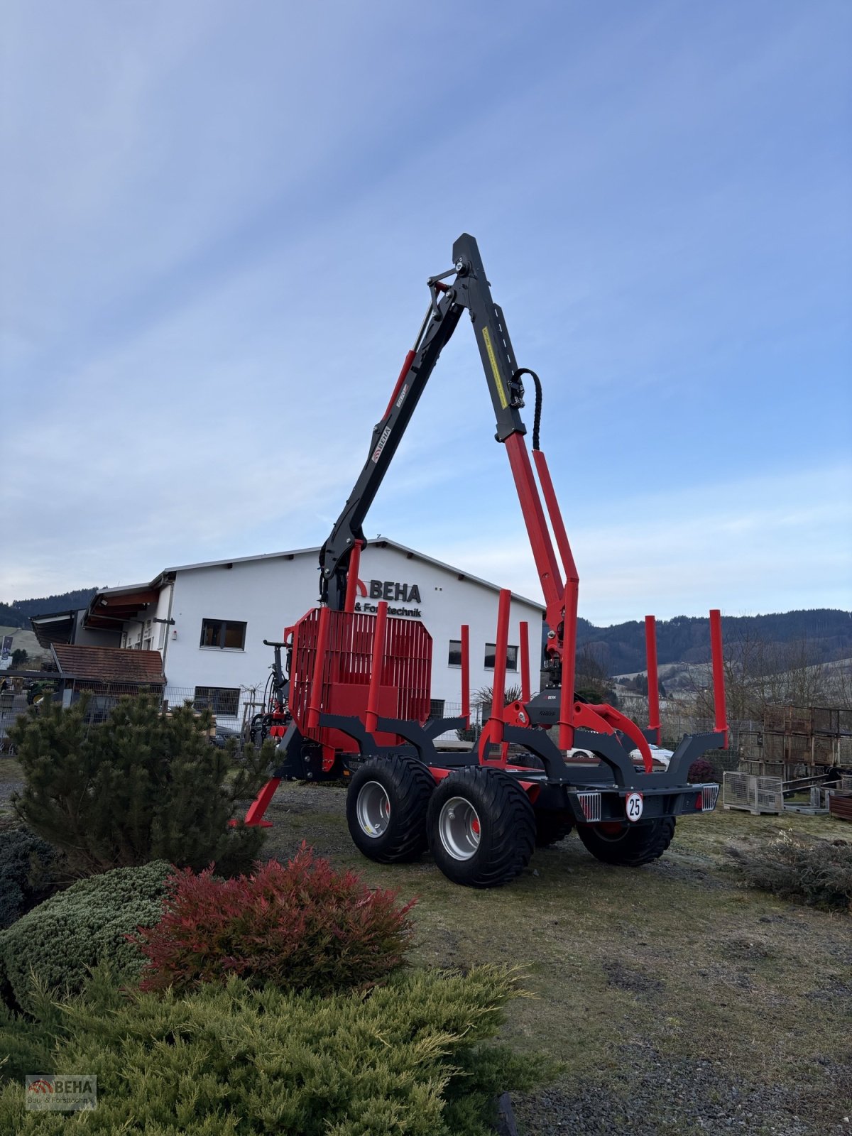 Rückewagen & Rückeanhänger del tipo BEHA Rückewagen V1200 mit 7870 Kran, 4-Rad Druckluft, Stehplatz, Eigene Ölversorgung, ON/OFF Steuerung, 500/50-17“ Räder, Gebrauchtmaschine In Steinach (Immagine 1)