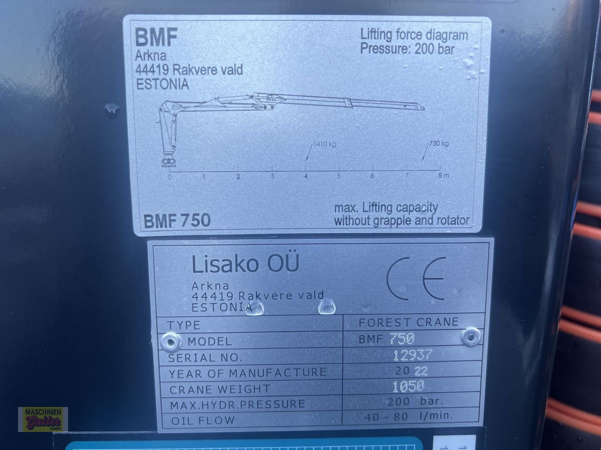 Rückewagen & Rückeanhänger типа BMF 10T2 Doppelrahmen mit Kran BMF 750, Neumaschine в Kötschach (Фотография 11)