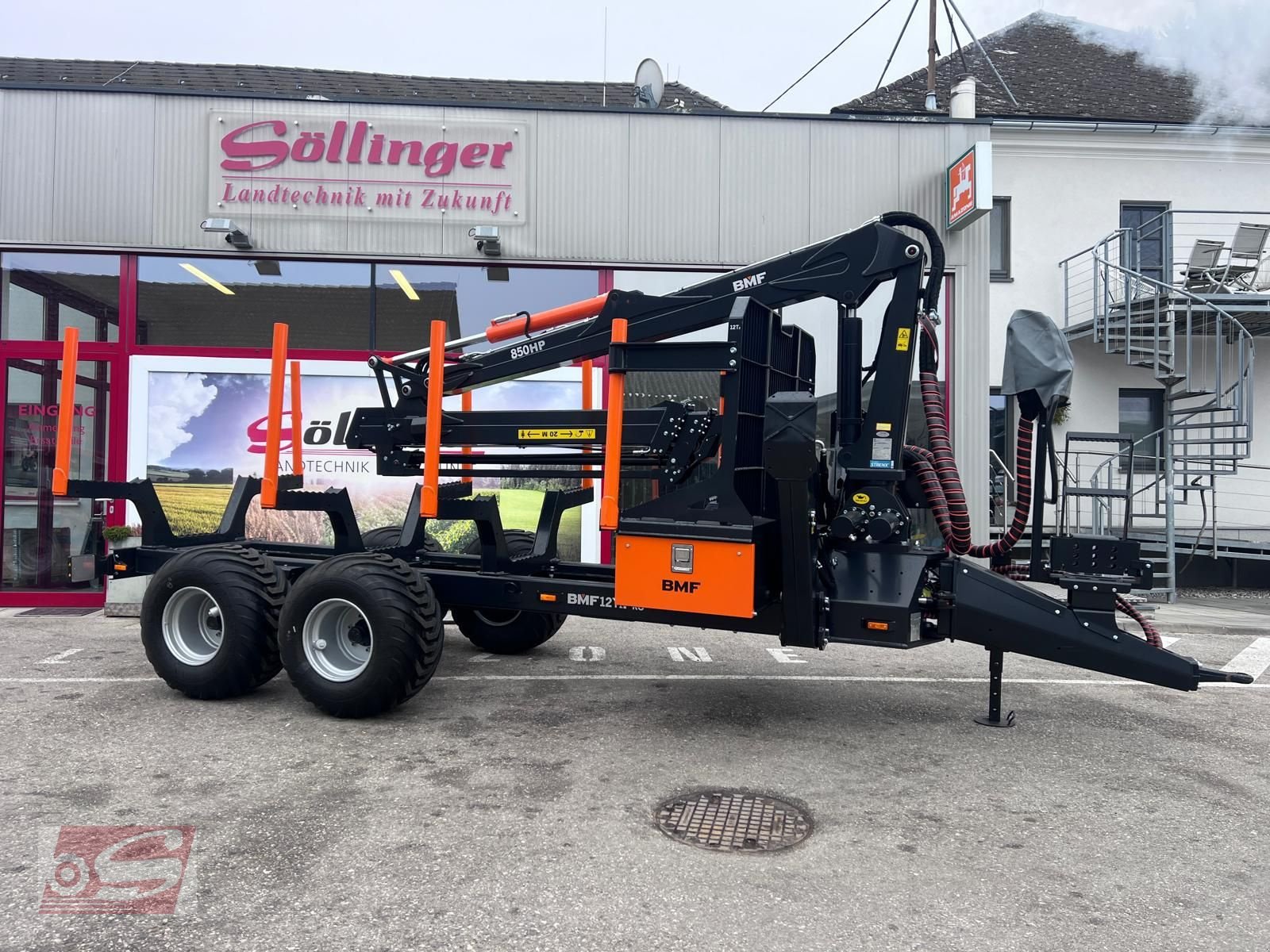 Rückewagen & Rückeanhänger del tipo BMF BMF 12T2 mit BMF 850 HP Kran, Neumaschine en Offenhausen (Imagen 1)