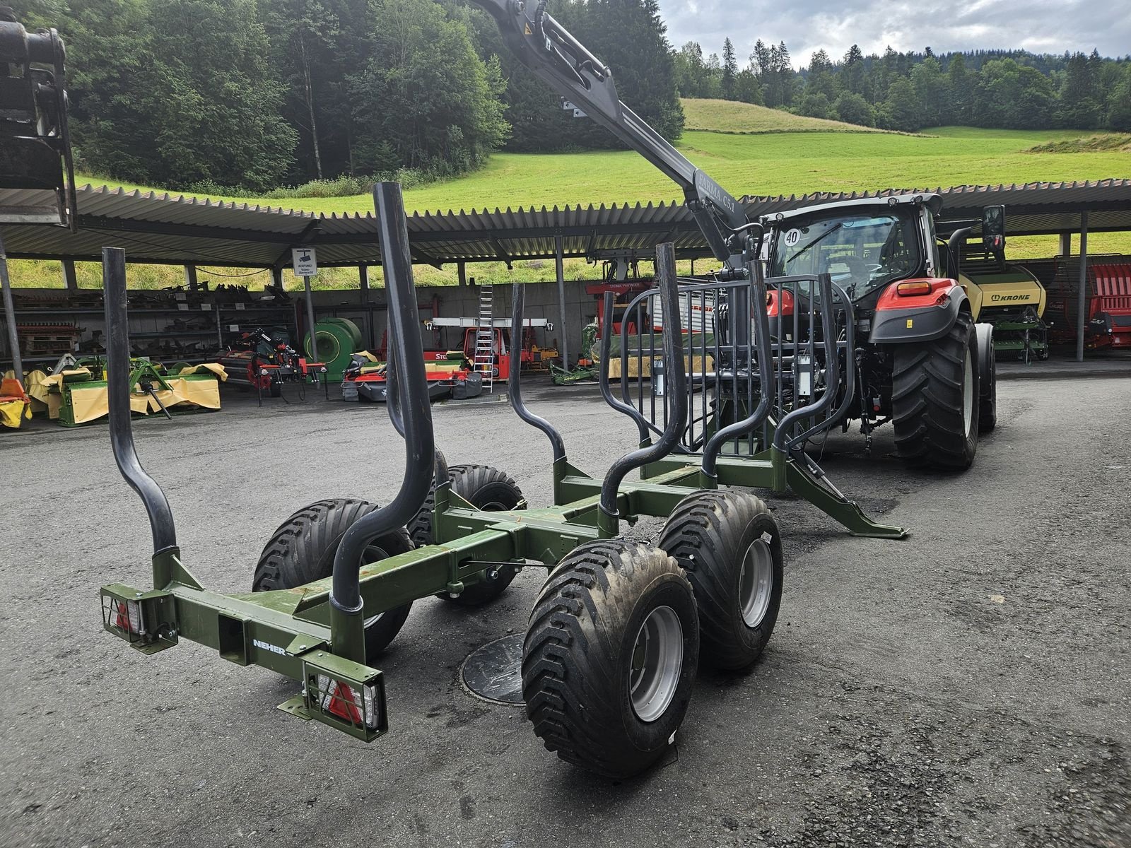 Rückewagen & Rückeanhänger van het type Farma T7 mit Kran C 5.1, Gebrauchtmaschine in Sulzberg (Foto 27)