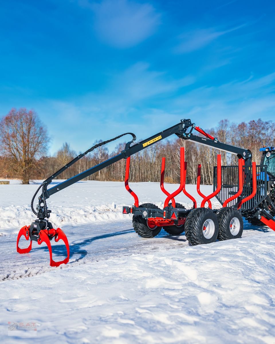 Rückewagen & Rückeanhänger Türe ait Farmi 14to.CR57 Kran-Black Bruin-Prehydraulik-Astwanne, Neumaschine içinde Eberschwang (resim 9)