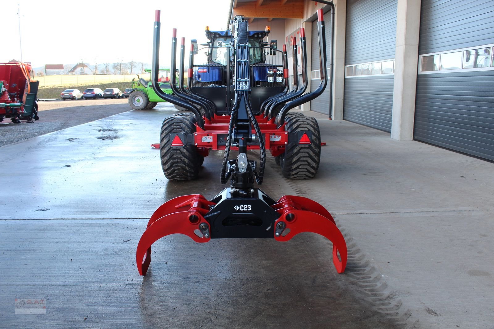 Rückewagen & Rückeanhänger Türe ait Farmi 14to.CR57 Kran-Black Bruin-Prehydraulik-Astwanne, Neumaschine içinde Eberschwang (resim 22)