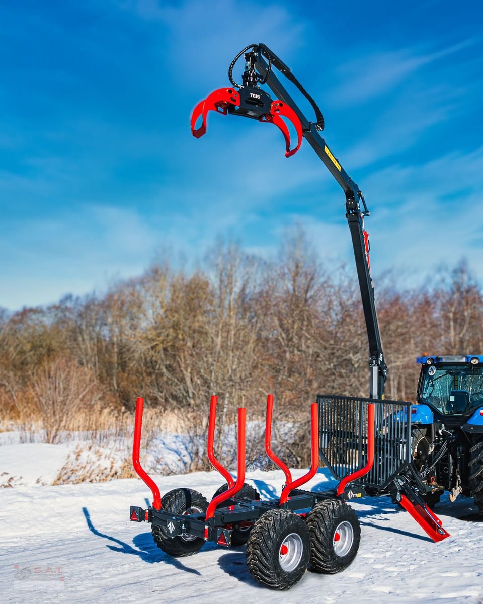 Rückewagen & Rückeanhänger Türe ait Farmi 14to.CR57 Kran-Black Bruin-Prehydraulik-Astwanne, Neumaschine içinde Eberschwang (resim 8)