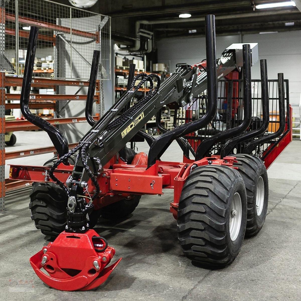 Rückewagen & Rückeanhänger Türe ait Farmi 14to.CR57 Kran-Black Bruin-Prehydraulik-Astwanne, Neumaschine içinde Eberschwang (resim 3)