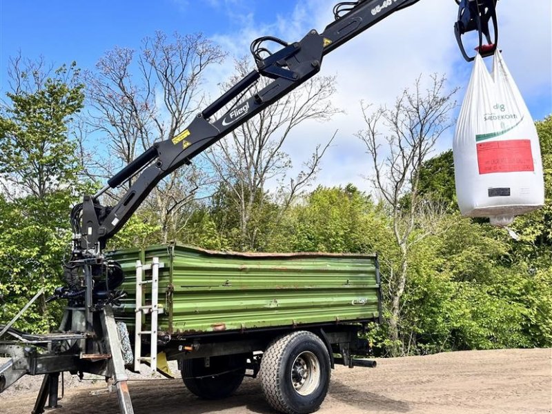 Rückewagen & Rückeanhänger del tipo Fliegl Tip vogn med udskudskran og støttefødder, Gebrauchtmaschine In Nykøbing Mors (Immagine 1)