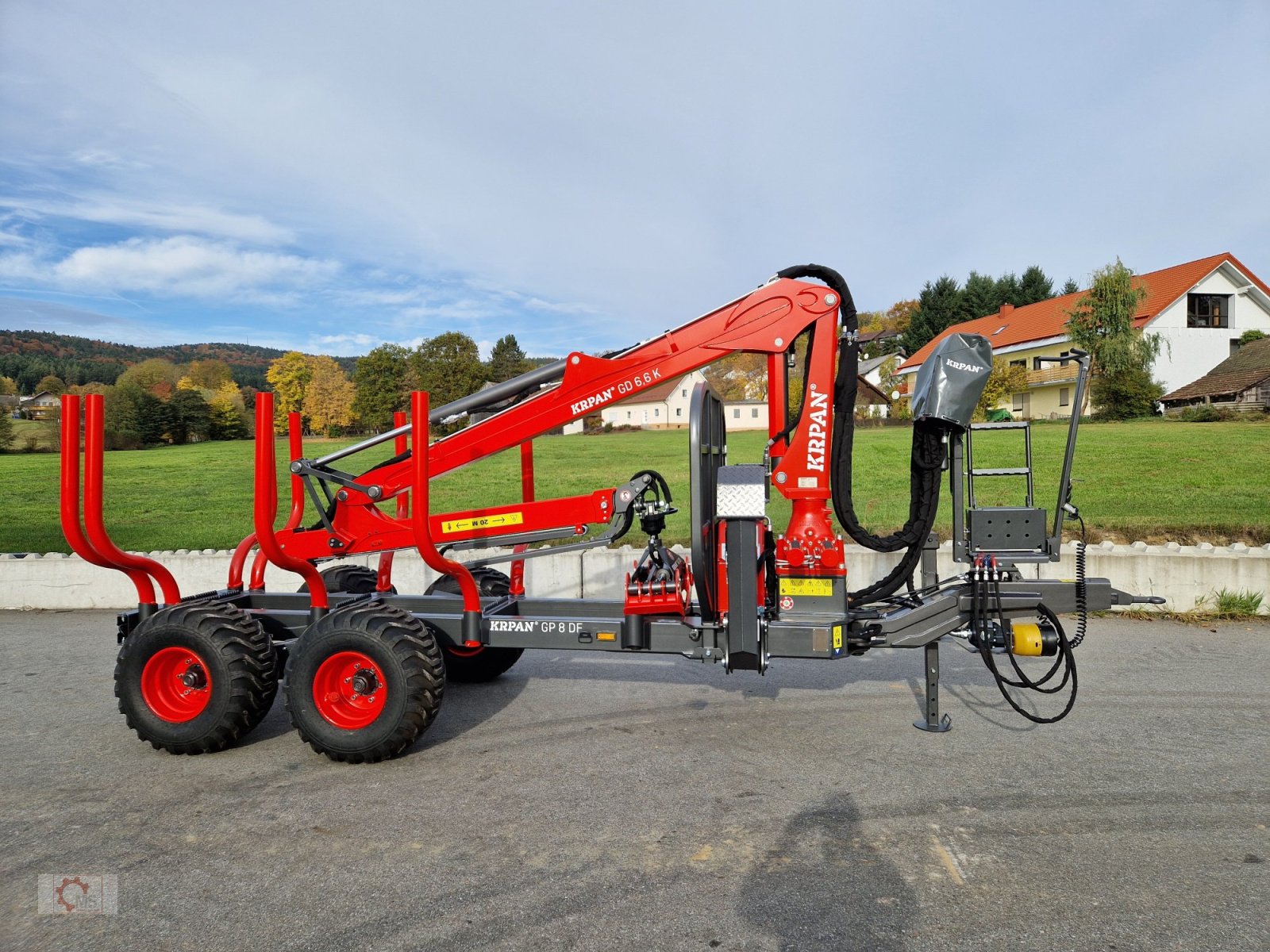 Rückewagen & Rückeanhänger a típus Krpan GP 8 DF GD 6,6 K Rückewagen Auflaufbremse Hydraulische Bremse Eigenölversorgung, Neumaschine ekkor: Tiefenbach (Kép 2)