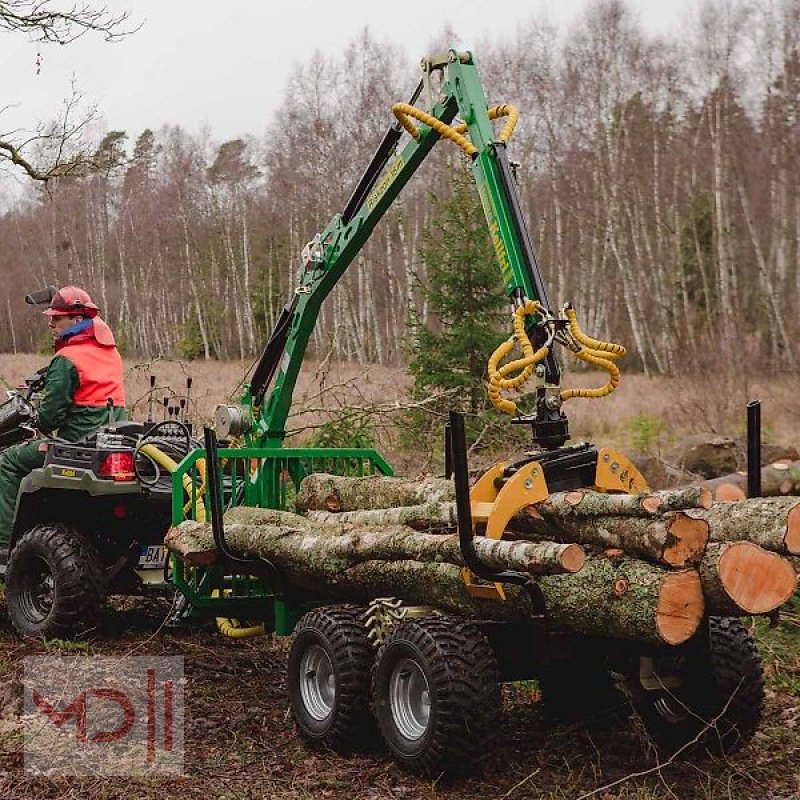 Rückewagen & Rückeanhänger typu MD Landmaschinen KELLFRI Forstanhänger mit Kran 4,2 m, inkl. Antrieb, Neumaschine v Zeven (Obrázek 2)