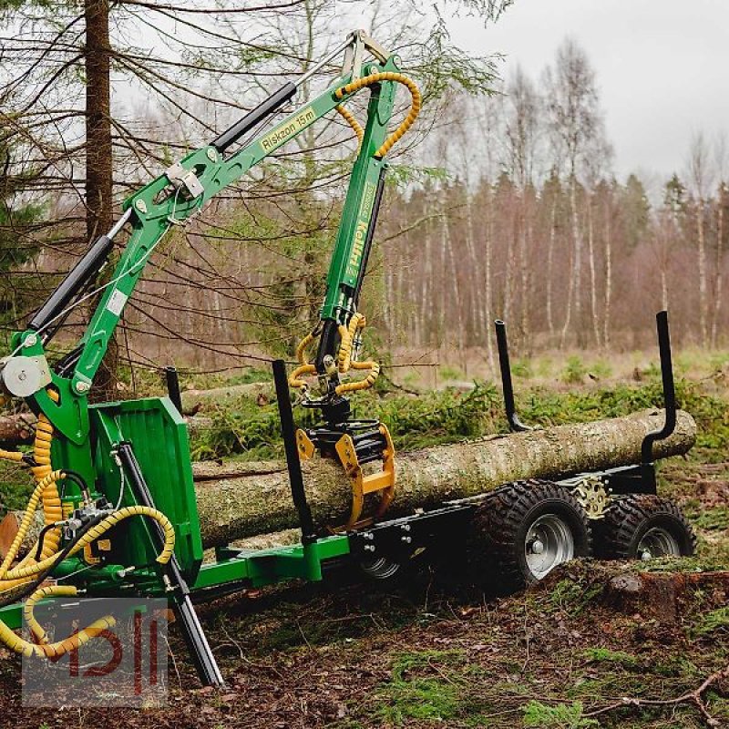 Rückewagen & Rückeanhänger typu MD Landmaschinen KELLFRI Forstanhänger mit Kran 4,2 m, inkl. Antrieb, Neumaschine v Zeven (Obrázek 5)