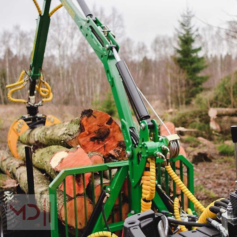 Rückewagen & Rückeanhänger typu MD Landmaschinen KELLFRI Forstanhänger mit Kran 4,2 m, inkl. Antrieb, Neumaschine v Zeven (Obrázek 4)