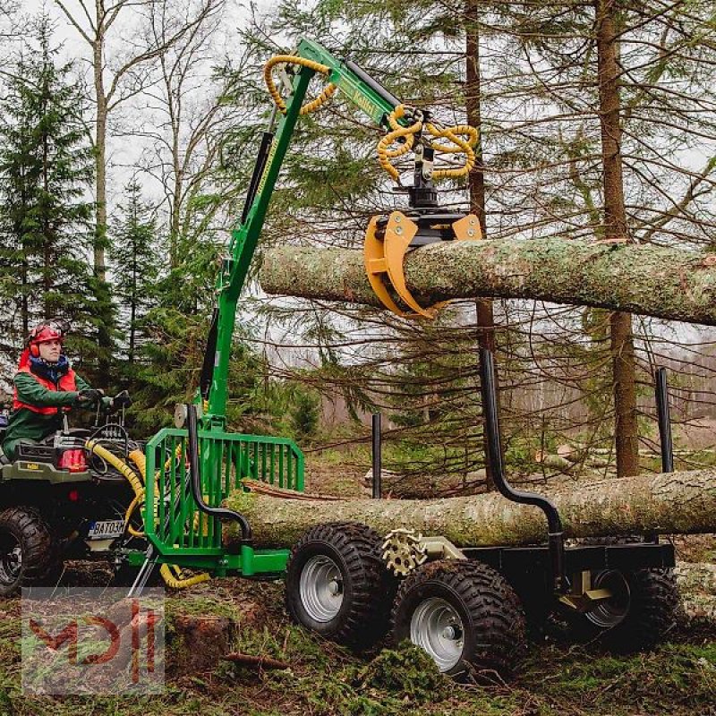 Rückewagen & Rückeanhänger typu MD Landmaschinen KELLFRI Forstanhänger mit Kran 4,2 m, inkl. Antrieb, Neumaschine v Zeven (Obrázek 3)