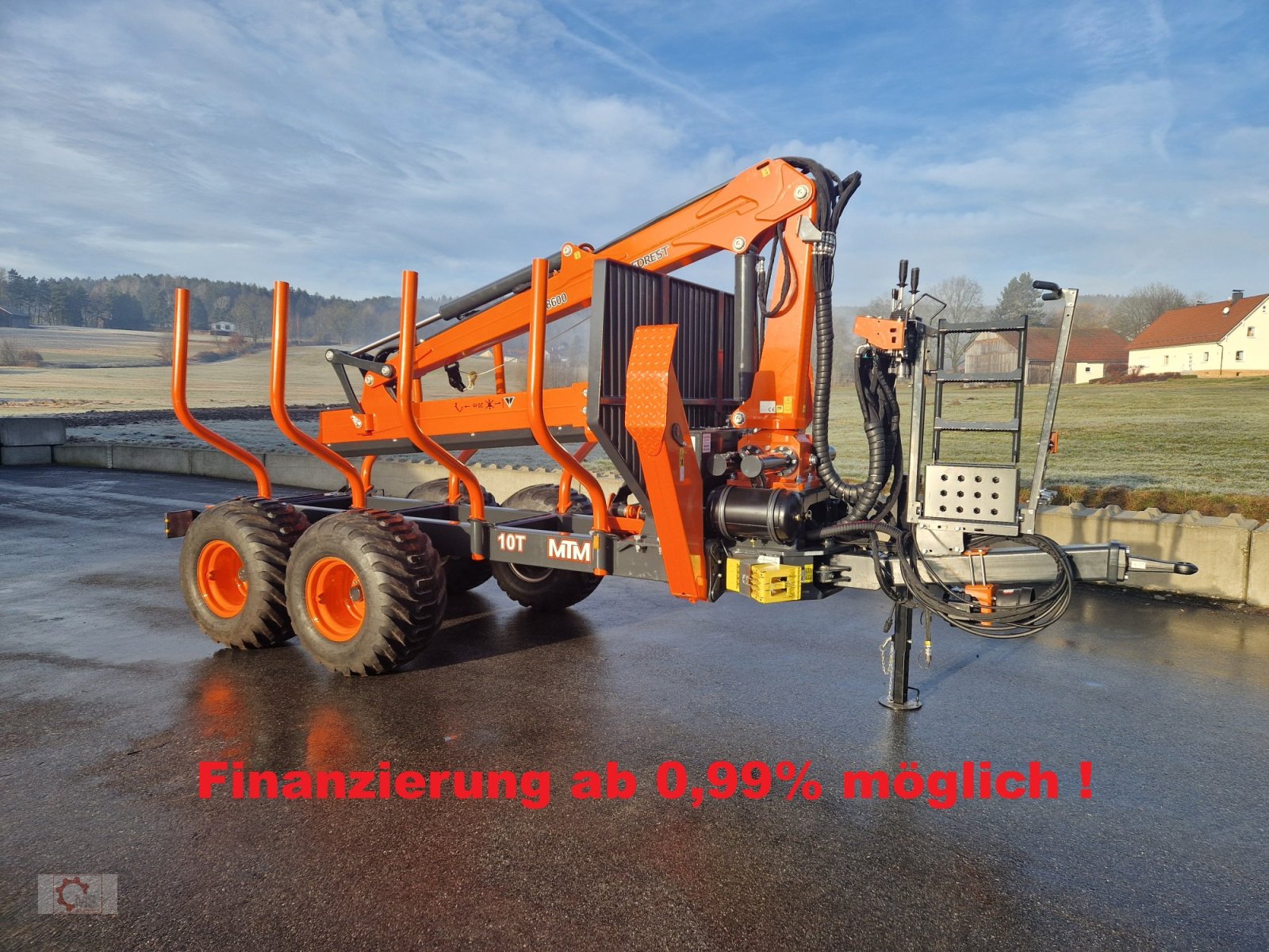 Rückewagen & Rückeanhänger des Typs MTM 10T 10to 9,20m Kran Druckluft Doppelrohrrahmen, Neumaschine in Tiefenbach (Bild 1)