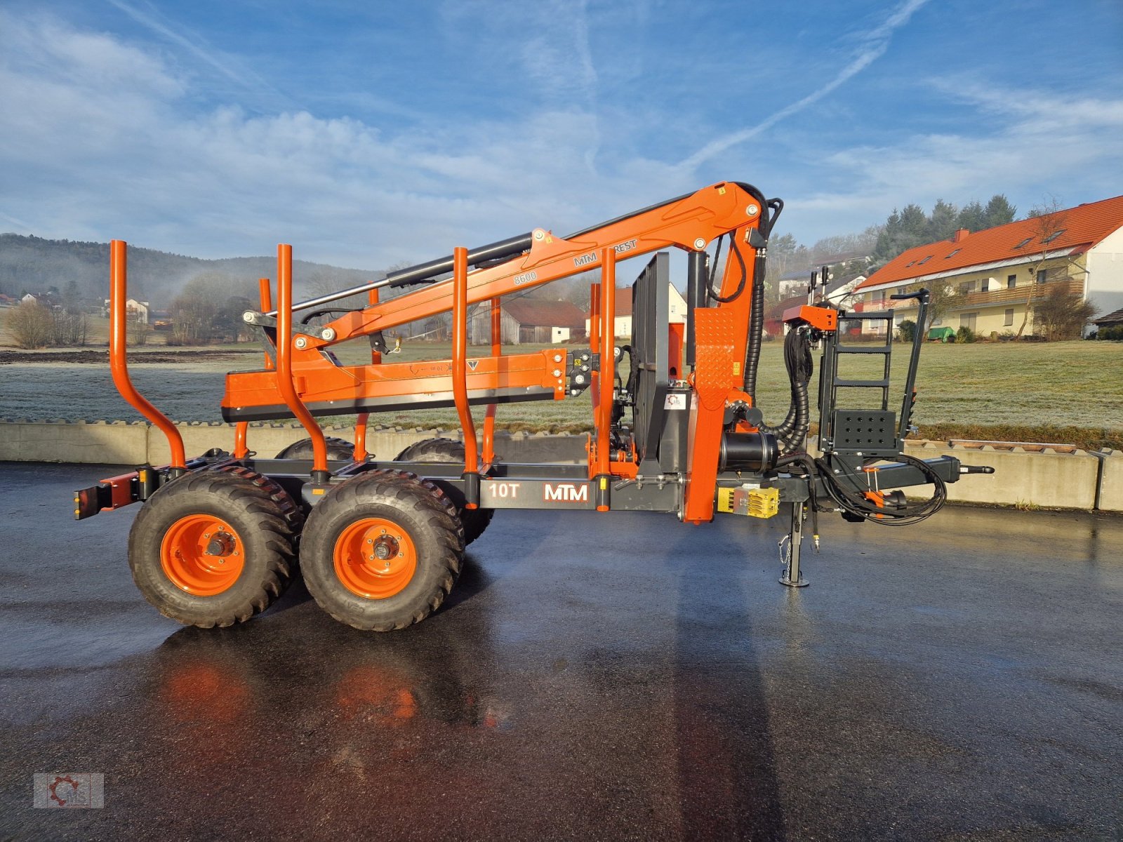 Rückewagen & Rückeanhänger des Typs MTM 10T 10to 9,20m Kran Druckluft Doppelrohrrahmen, Neumaschine in Tiefenbach (Bild 2)